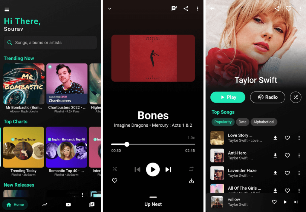 Top music Player streaming apps without ads download in 2024