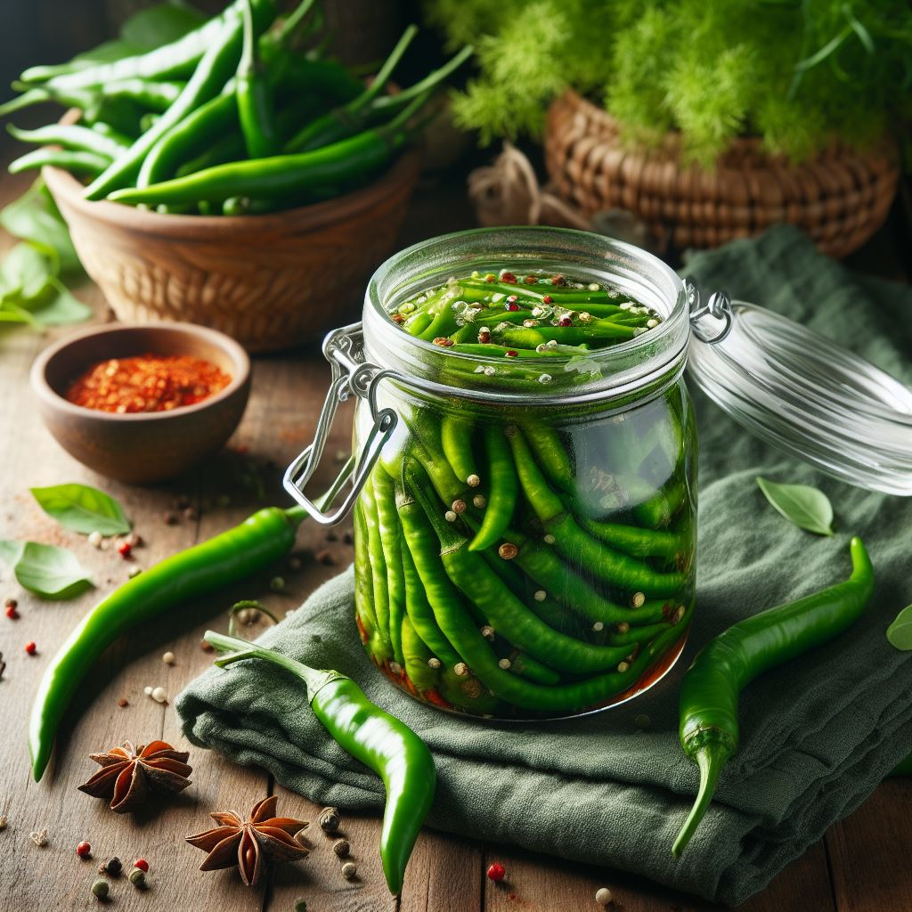 How To Make Green Chilli pickle Easy and Best Recipe 2024